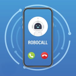 Illustrated phone receiving a robocall