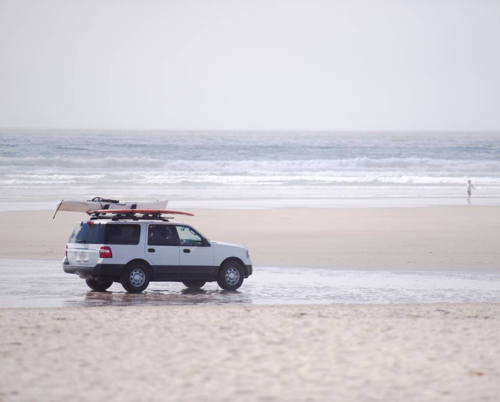 Vehicle on beach